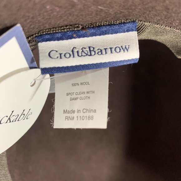 NWT Brown 100% Wool Packable Cloche Hat, Ribbon Accent + Bow By Croft & Barrow - Picture 9 of 10